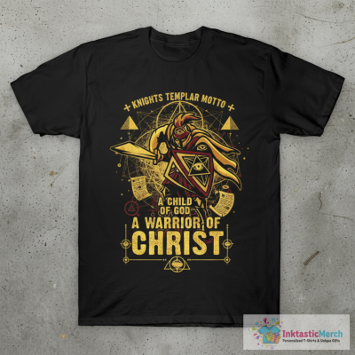 ✝ Knights Templar Motto ✝ A Child of GOD a Warrior of CHRIST ✟ T-Shirt