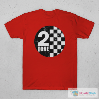 2-Tone  Faded Vintage Style Design T-Shirt