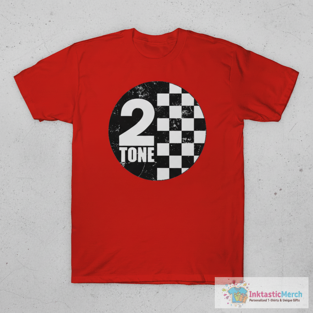 2-Tone Faded Vintage Style Design T-Shirt 1 2-Tone  Faded Vintage Style Design T-Shirt
