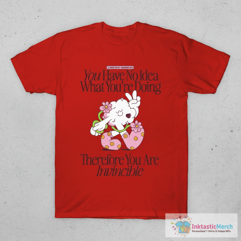 A NOTE TO MY YOUNGER SELF You Have No Idea What You're Doing Therefore You Are Invincible T-Shirt 1 A NOTE TO MY YOUNGER SELF You Have No Idea What You're Doing Therefore You Are Invincible T-Shirt