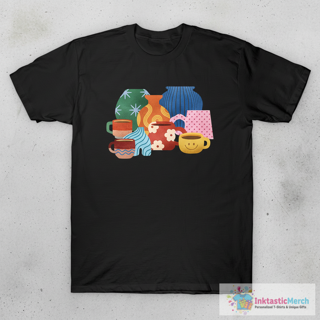 Aesthetic and Colorful Mug & Pottery Parade T-Shirt 1 Aesthetic and Colorful Mug & Pottery Parade T-Shirt