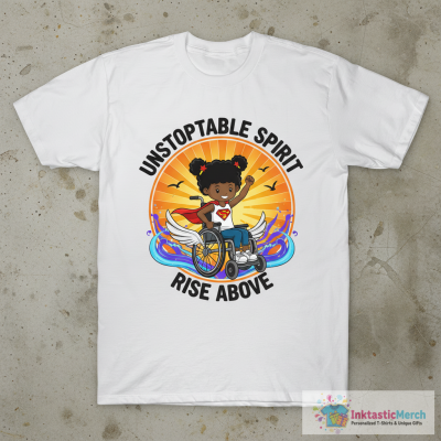 African American Girl, Wheelchair, Superhero Girl T-Shirt