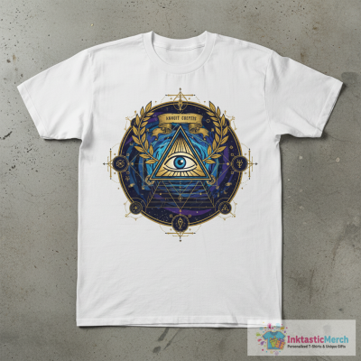 All-Seeing Eye Illuminati Design – Mystical Occult Symbol Apparel T-Shirt