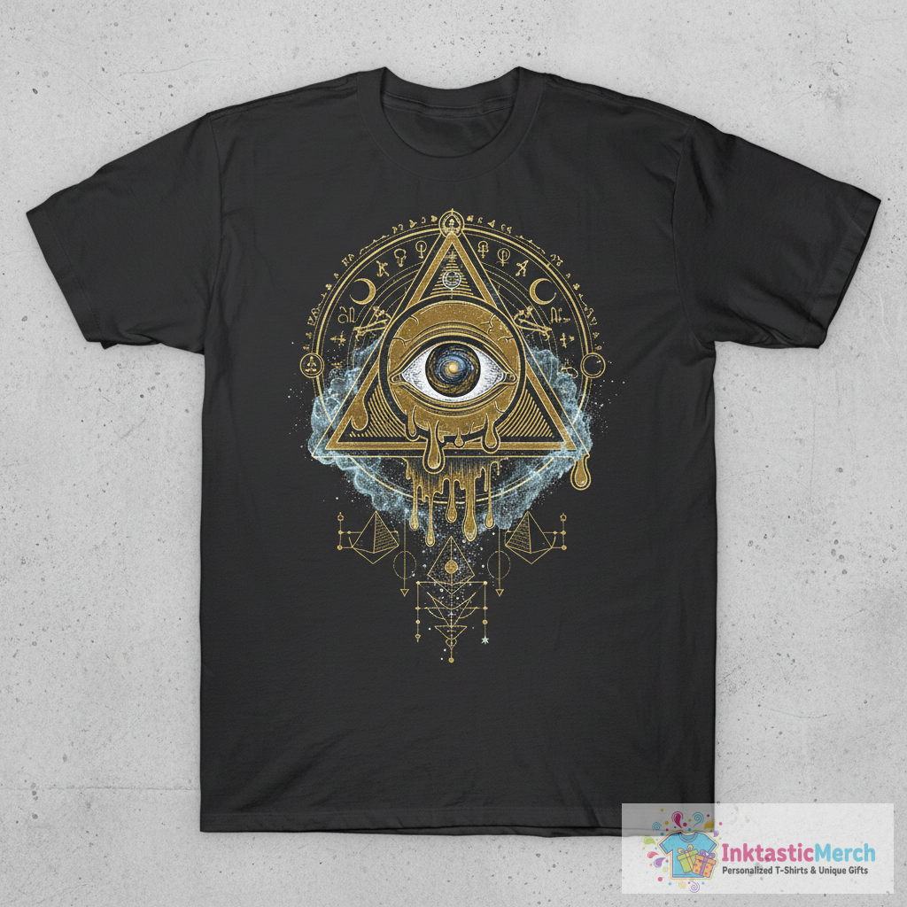 All-Seeing I ------ Illuminati Melty Eye Symbol T-Shirt 1 All-Seeing I ------ Illuminati Melty Eye Symbol T-Shirt