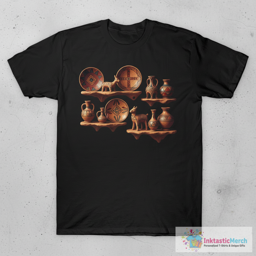 Amazigh Pottery & Patterns T-Shirt 1 Amazigh Pottery & Patterns T-Shirt