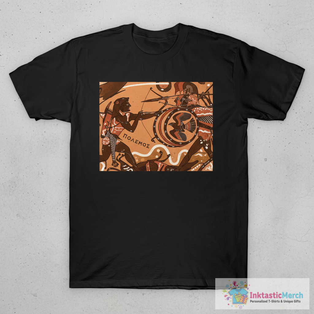 Ancient Greek Mythology Figure – Classic Pottery Art Style T-Shirt 1 Ancient Greek Mythology Figure – Classic Pottery Art Style T-Shirt