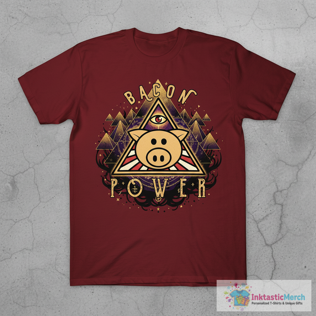 Bacon Power Illuminati T-Shirt 1 Bacon Power Illuminati T-Shirt
