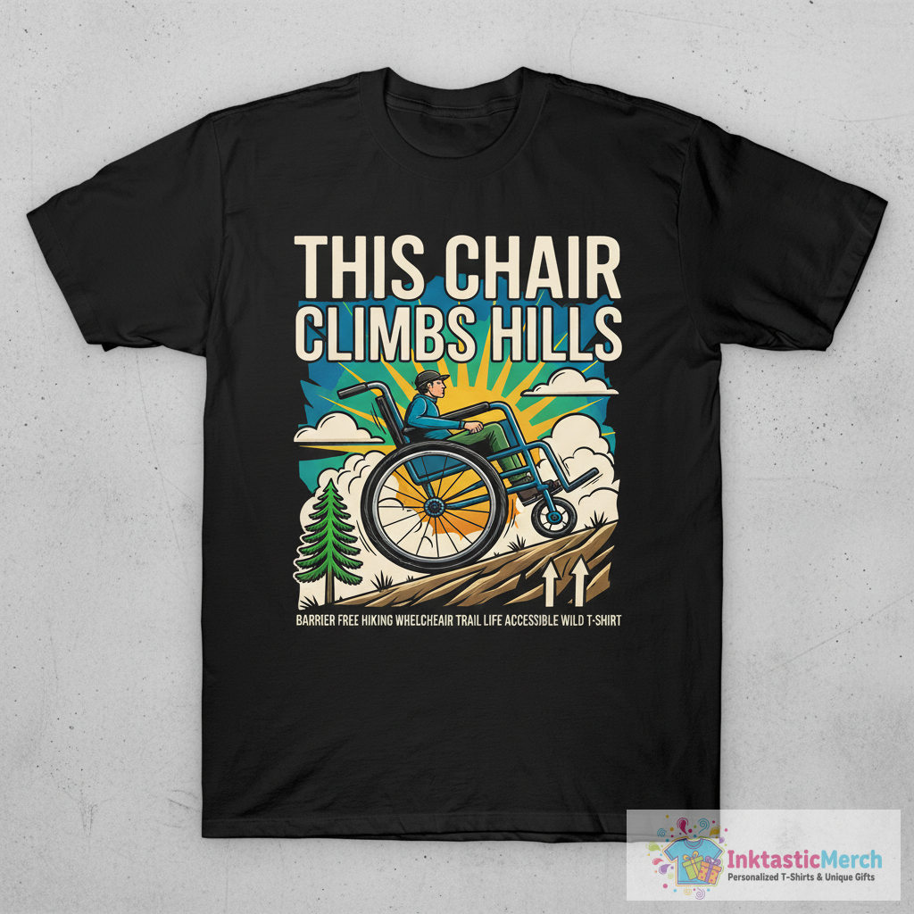 Barrier Free Hiking Wheelchair Trail Life Accessible Wild T-Shirt 1 Barrier Free Hiking Wheelchair Trail Life Accessible Wild T-Shirt