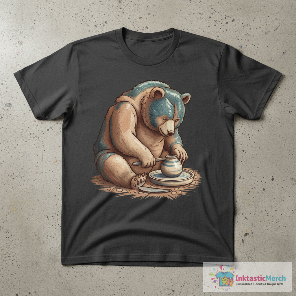 Bear Pottery Artist T-Shirt 1 Bear Pottery Artist T-Shirt