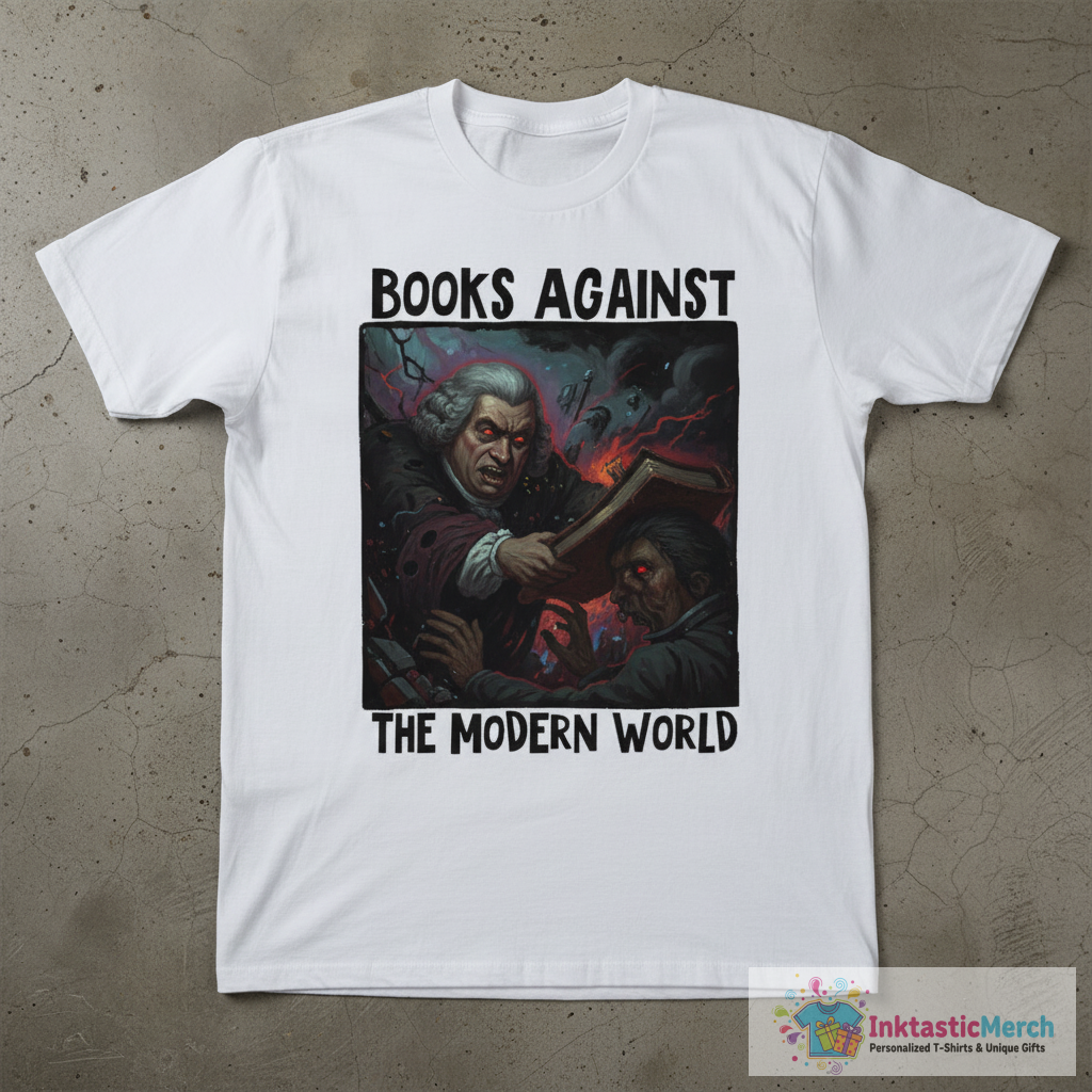 Books Against The Modern World T-Shirt 1 Books Against The Modern World T-Shirt