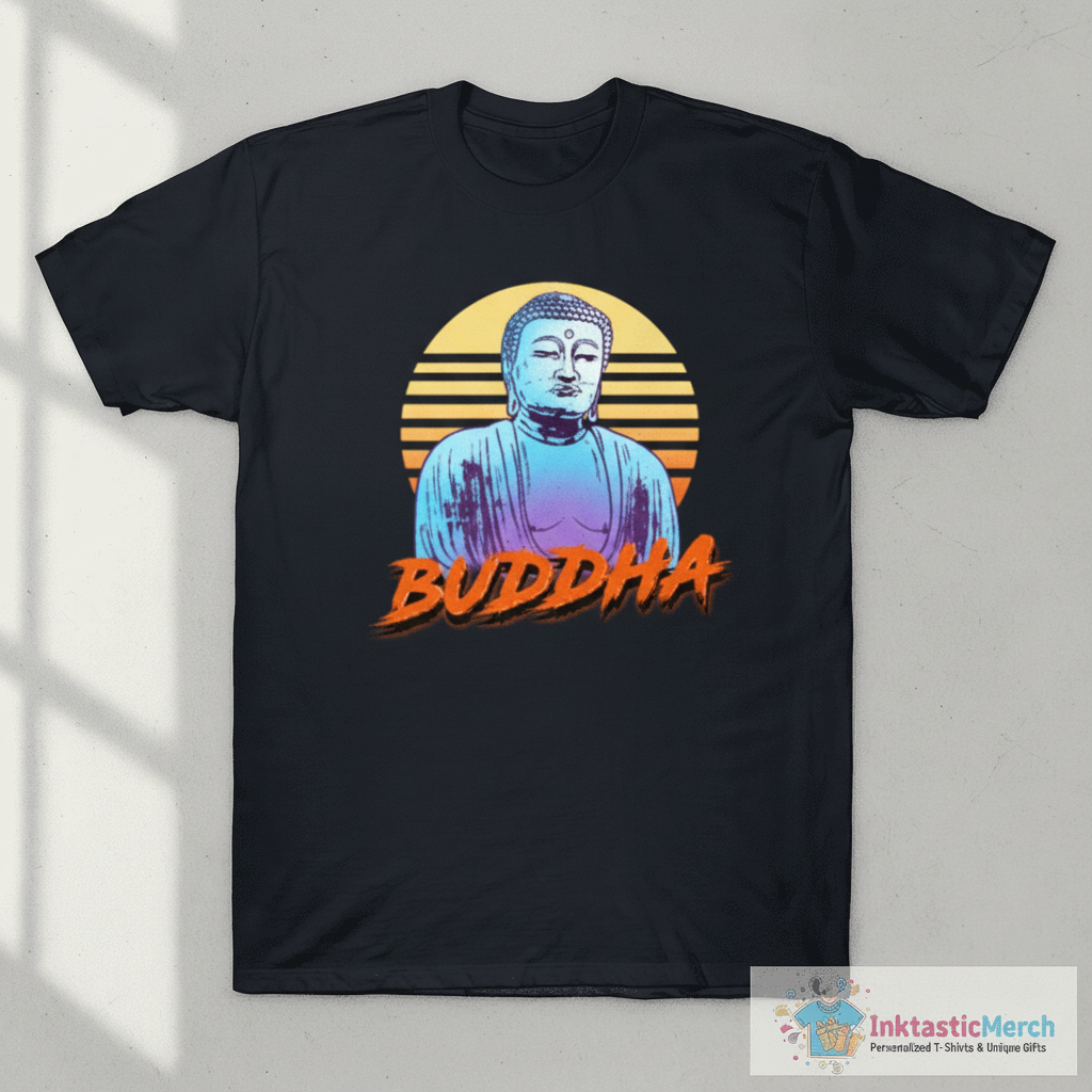 Buddha Retrowave T-Shirt 1 Buddha Retrowave T-Shirt