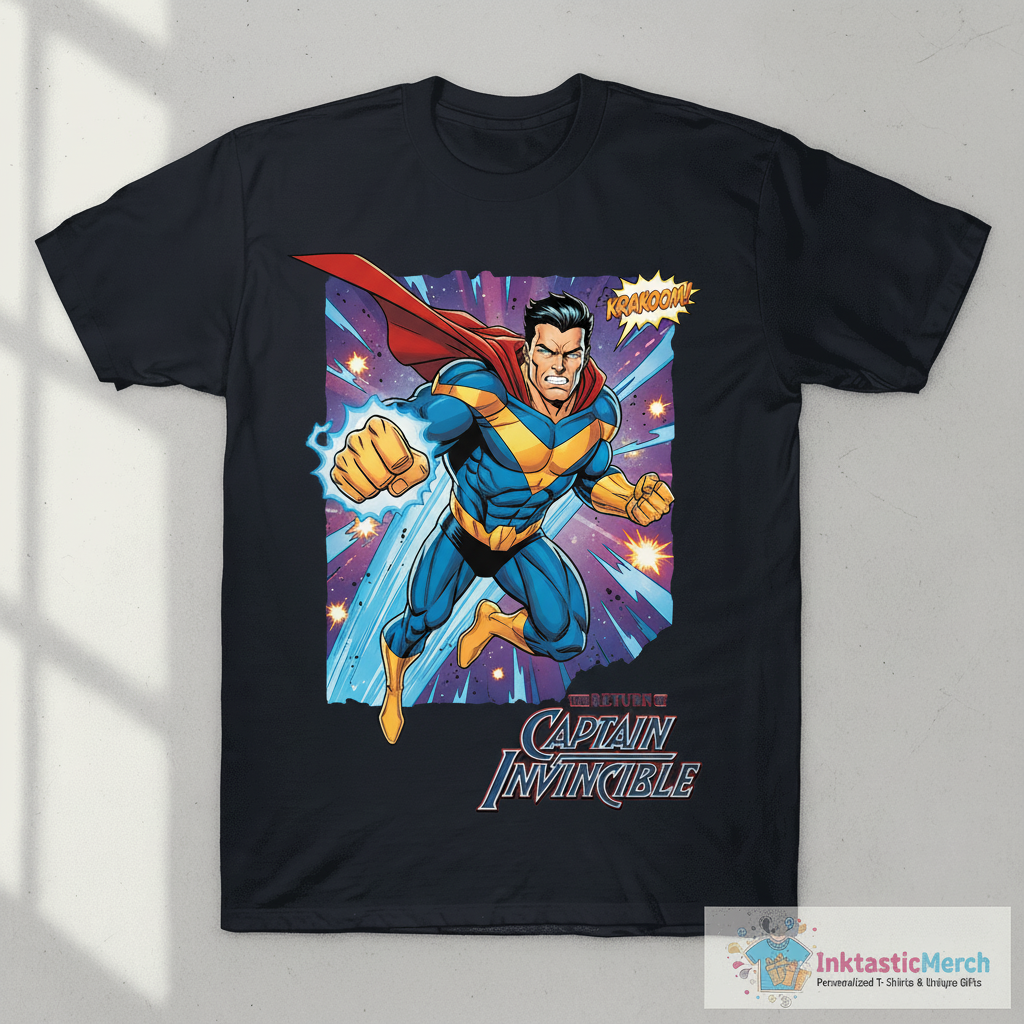 Captain Invincible (Blue) T-Shirt 1 Captain Invincible (Blue) T-Shirt