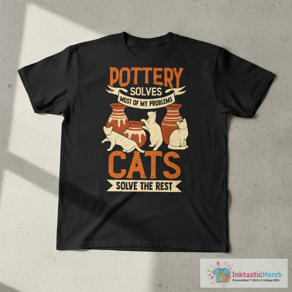 Ceramicist Pottery Maker Cat Lover Gift T-Shirt 1 Ceramicist Pottery Maker Cat Lover Gift T-Shirt