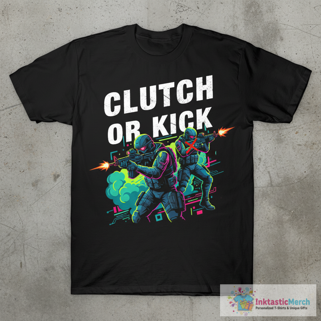 Clutch or Kick Funny CSGO Gaming Meme T-Shirt 1 Clutch or Kick Funny CSGO Gaming Meme T-Shirt