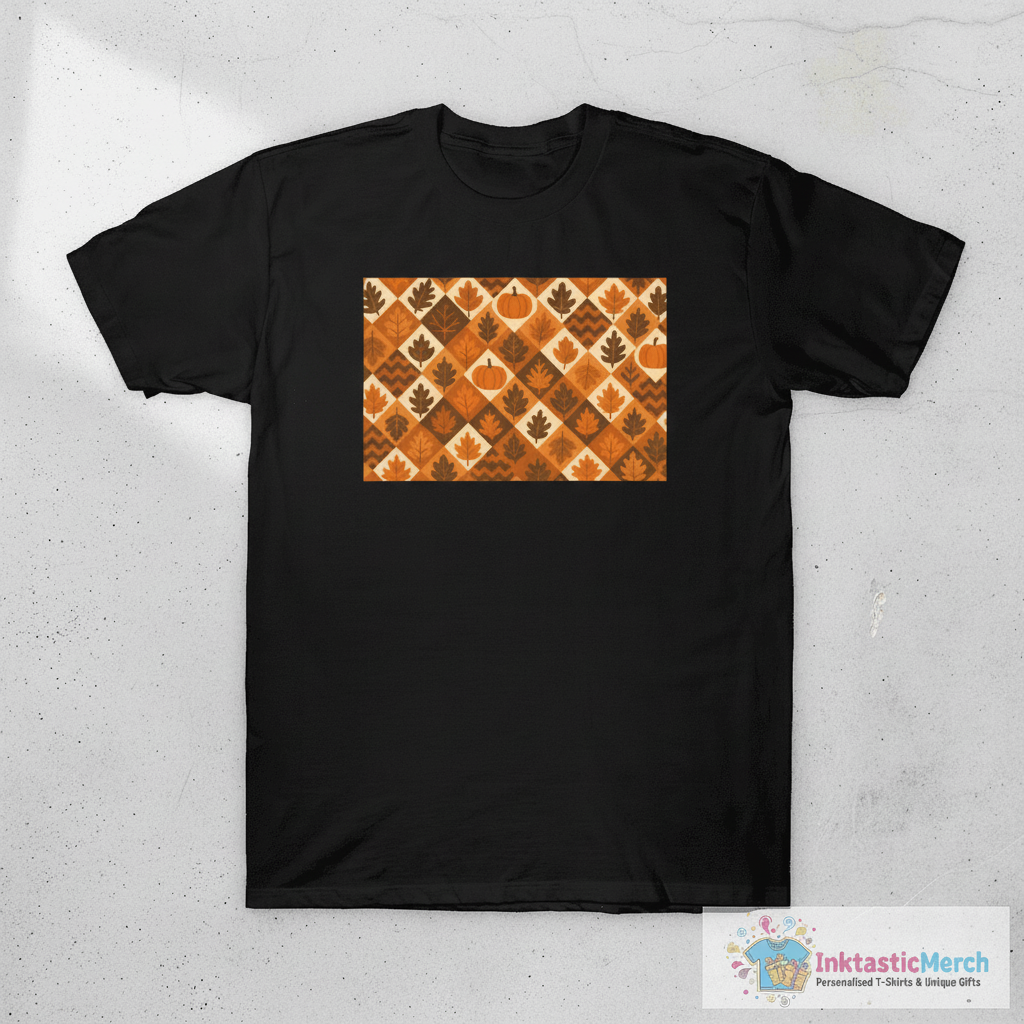 Cozy Autumn Geometric Pattern T-Shirt 1 Cozy Autumn Geometric Pattern T-Shirt