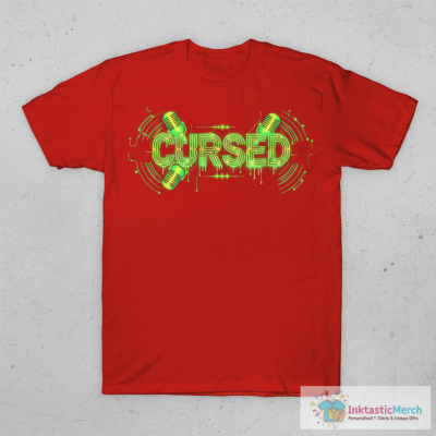 Cursed Acid Drip Horror Typography POD Art T-Shirt