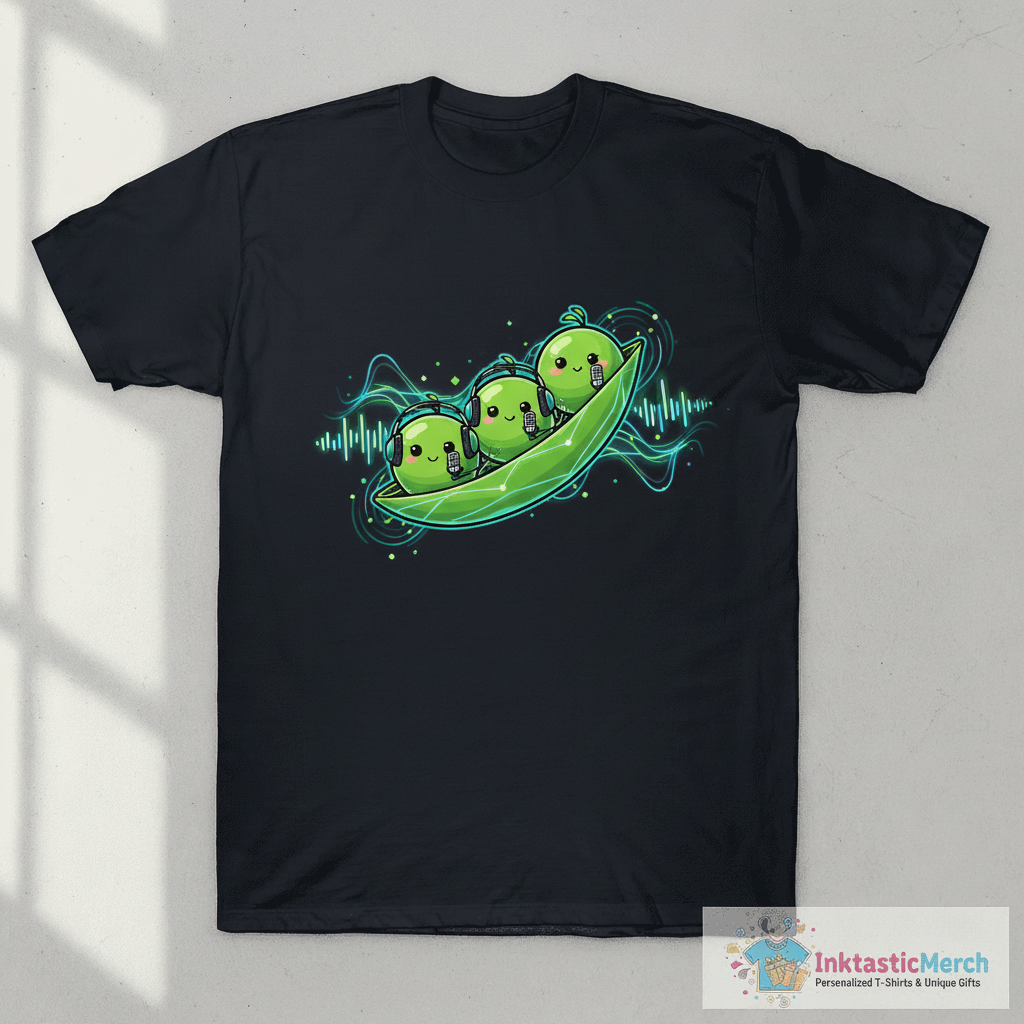 Cute Cartoon Three Peas in a Pod T-Shirt 1 Cute Cartoon Three Peas in a Pod T-Shirt