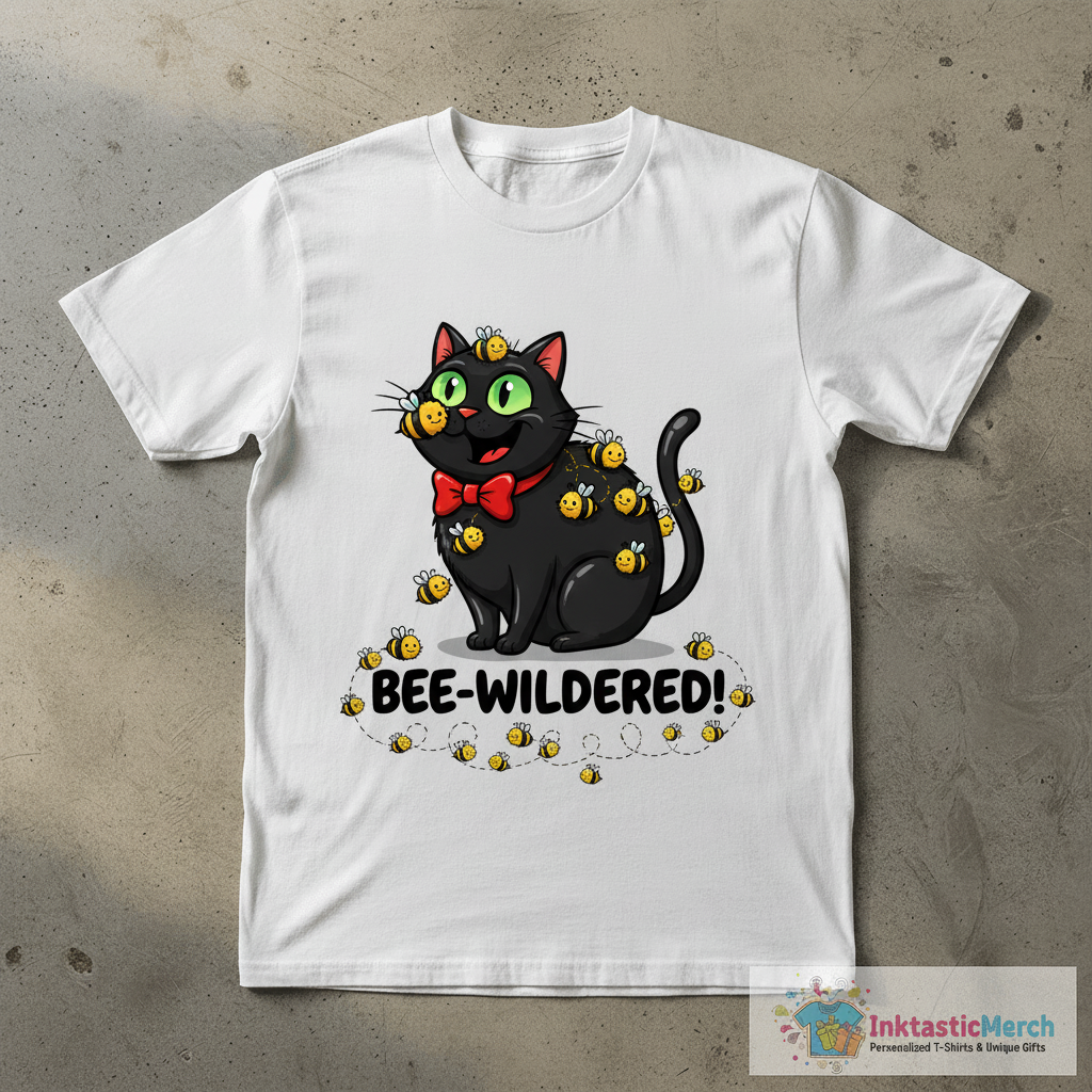Cute Cat says Bee Mine this Valentines Day T-Shirt 1 Cute Cat says Bee Mine this Valentines Day T-Shirt
