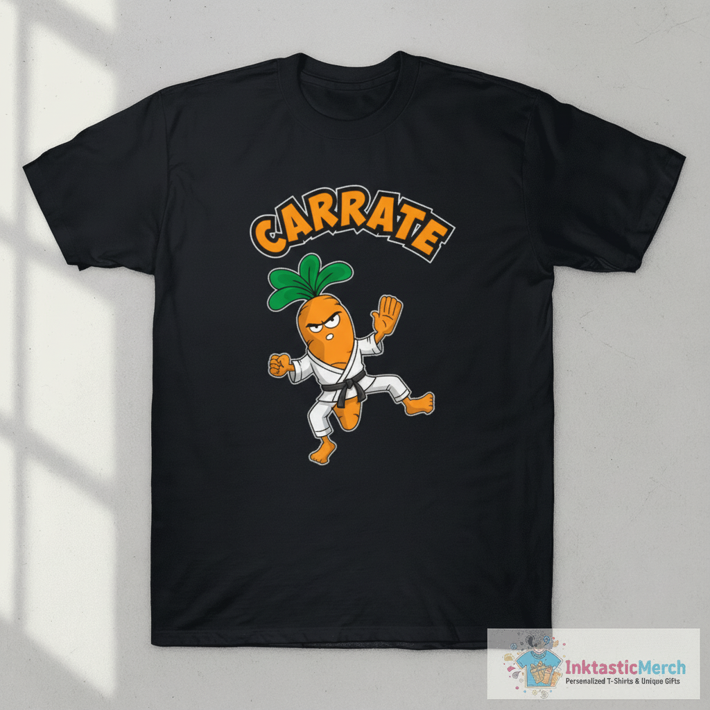 Cute & Funny Carrate Karate Training Carrot Pun T-Shirt 1 Cute & Funny Carrate Karate Training Carrot Pun T-Shirt