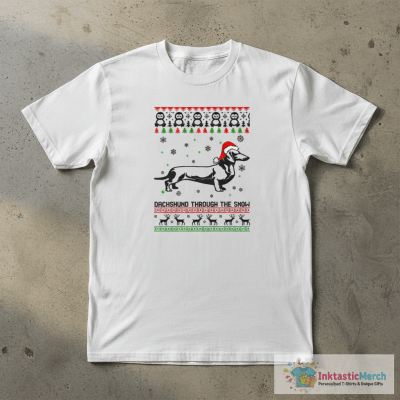 Dachshund Through The Snow Christmas sweater