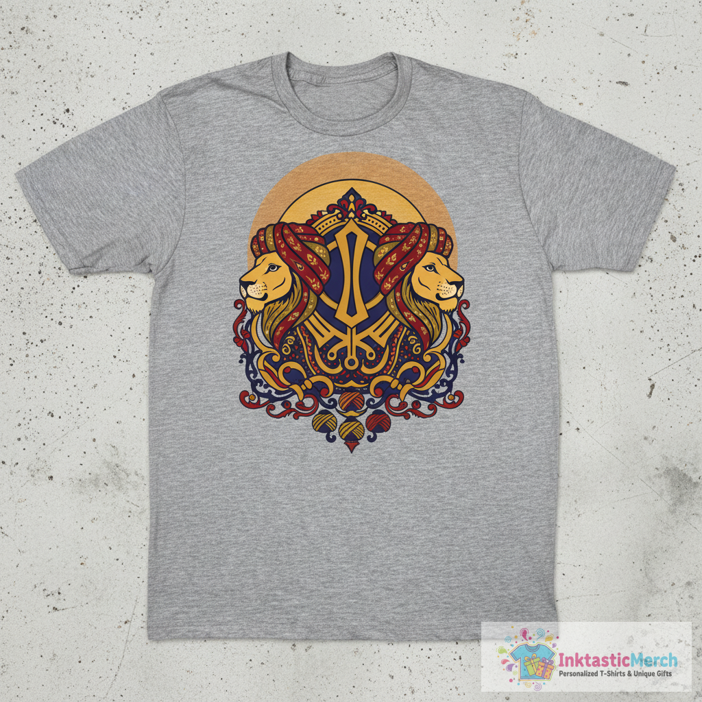 Decorative Sikh Khanda symbol T-Shirt 1 Decorative Sikh Khanda symbol T-Shirt
