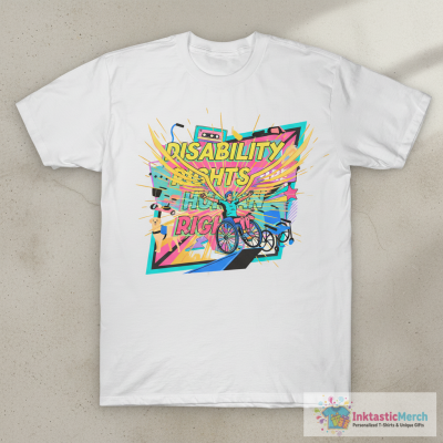 Disability Wheelchair 90s Disability Rights Are Human Rights T-Shirt