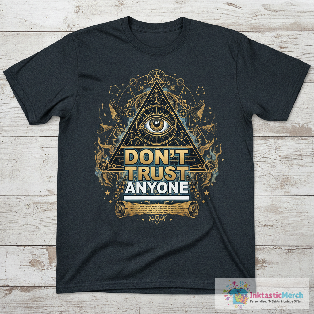 Don't Trust Anyone (White) T-Shirt 1 Don't Trust Anyone (White) T-Shirt