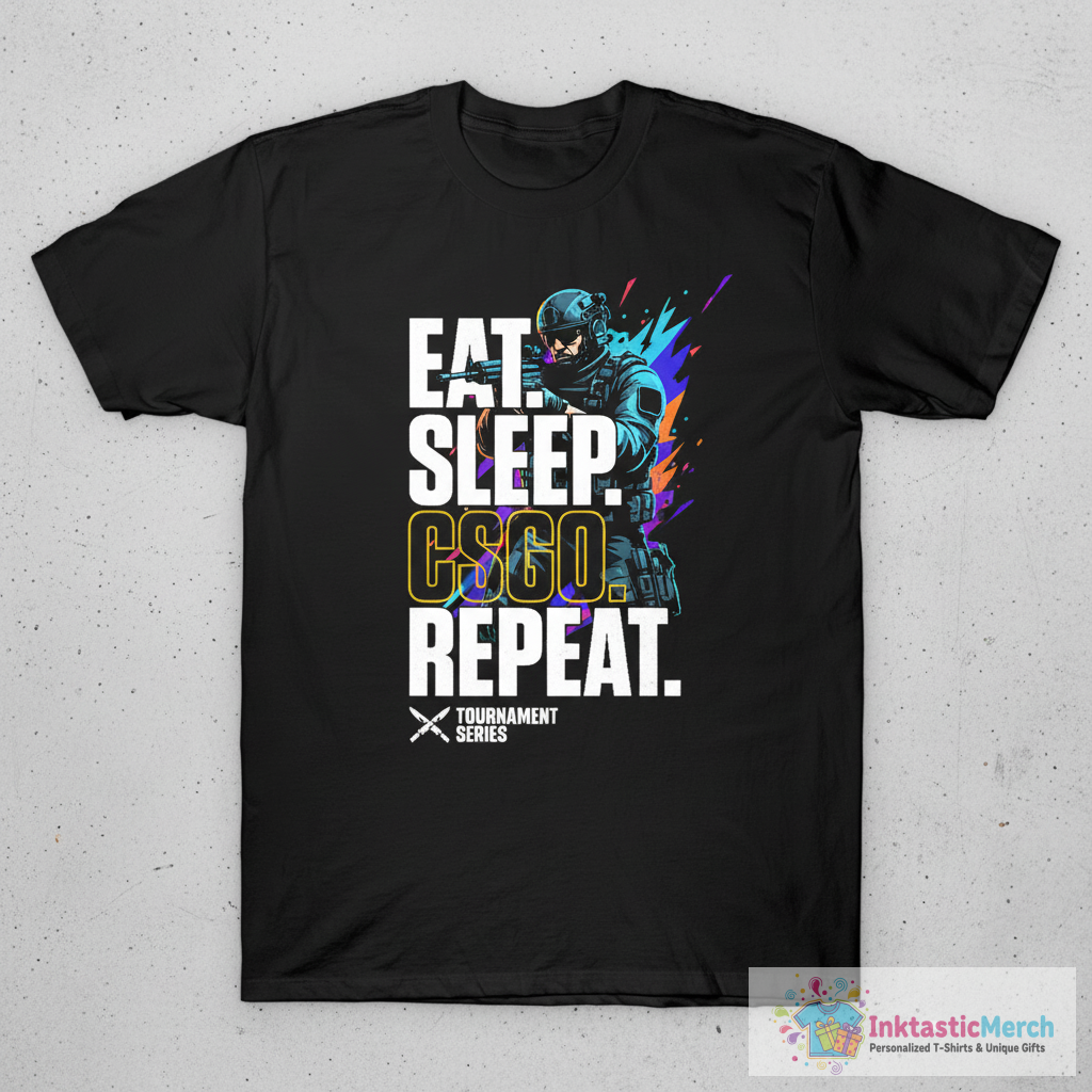 Eat Sleep CSGO Repeat T-Shirt 1 Eat Sleep CSGO Repeat T-Shirt