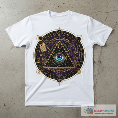 El Gran Ojo Illuminati Black Piramid T-Shirt