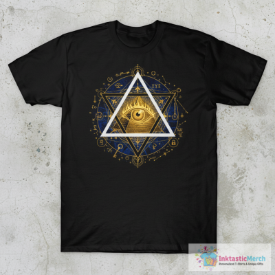El Gran Ojo Illuminati Estrella Black W T-Shirt