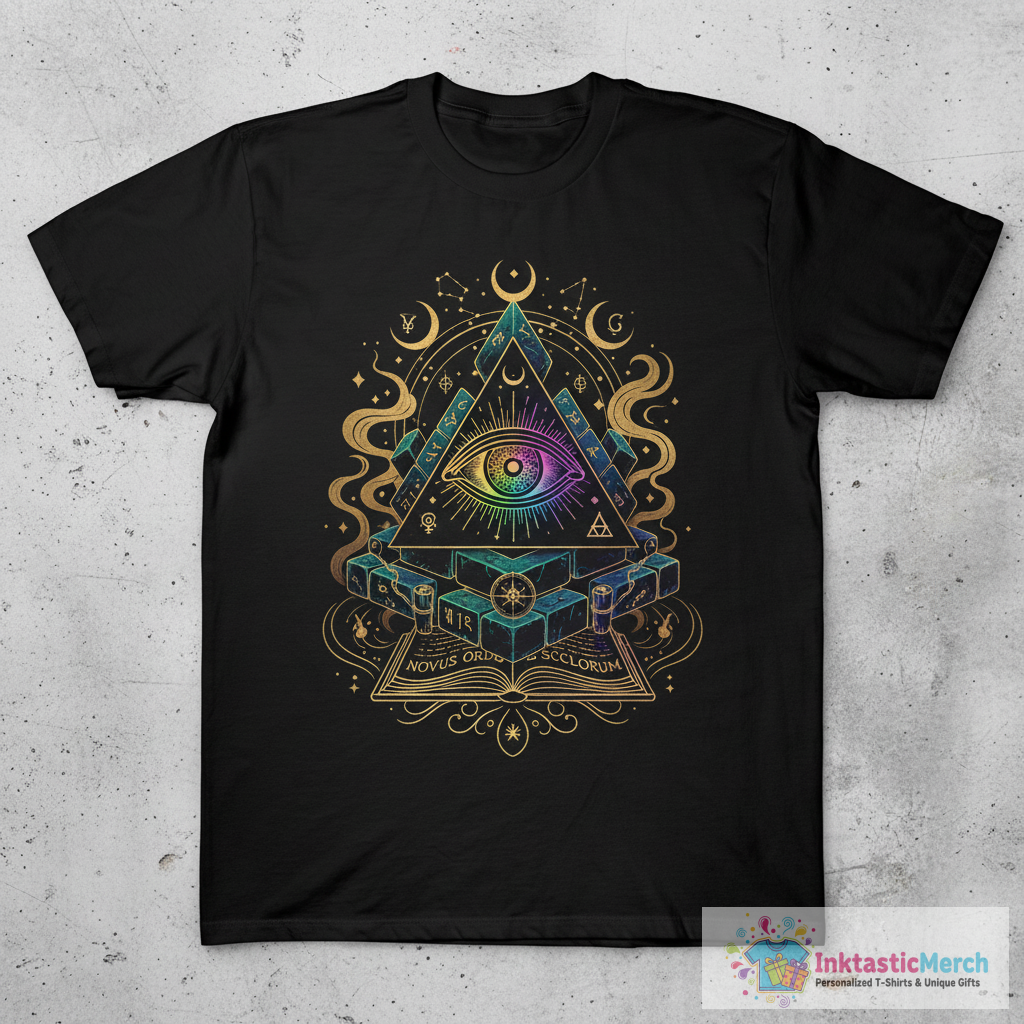 El Gran Ojo Illuminati White Piramid T-Shirt 1 El Gran Ojo Illuminati White Piramid T-Shirt