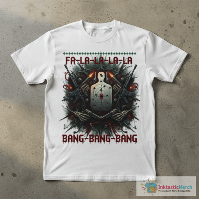 Fa la la la la Bang Bang Bang AR-15 Gun Christmas ugly sweater