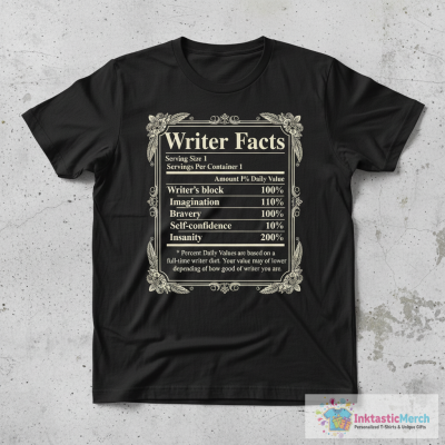 Facts | Funny Novelist Writer Gift T-Shirt