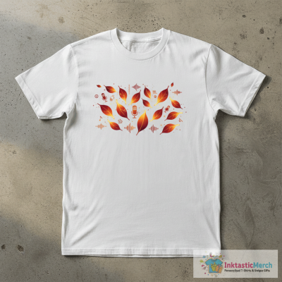 Falling Leaves Gradient Pattern T-Shirt