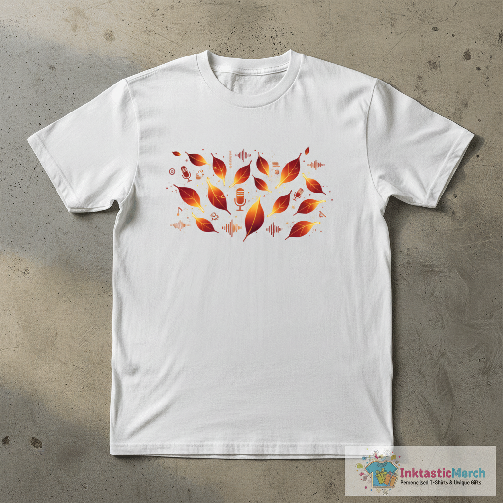 Falling Leaves Gradient Pattern T-Shirt 1 Falling Leaves Gradient Pattern T-Shirt