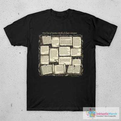 First Lines of Fourteen Works of Classic Literature T-Shirt