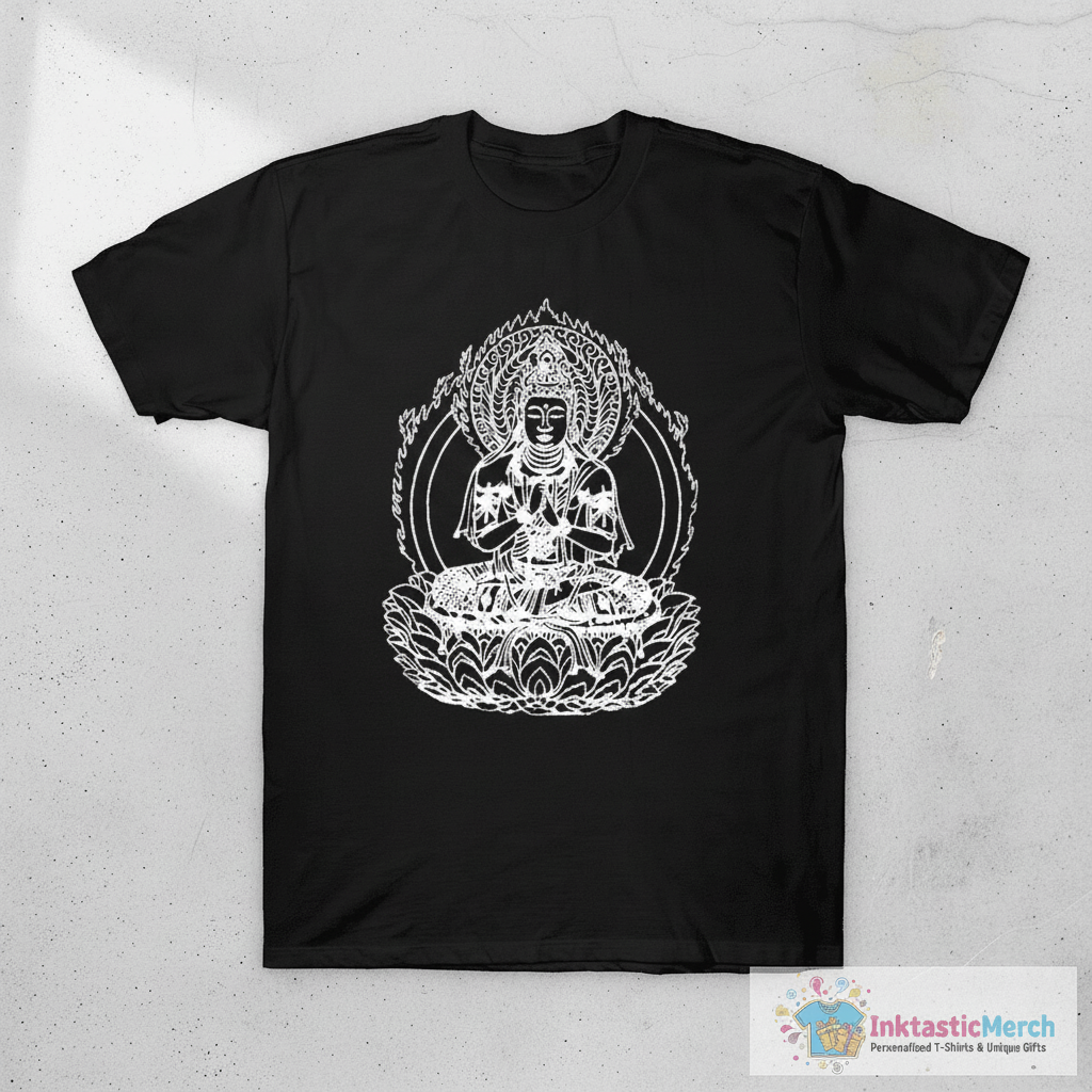 Flaming Buddha T-Shirt 1 Flaming Buddha T-Shirt