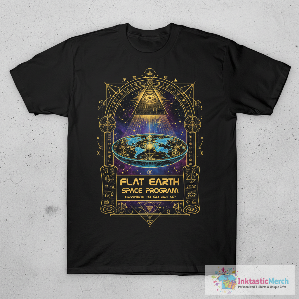 Flat Earth Space Program T-Shirt 1 Flat Earth Space Program T-Shirt