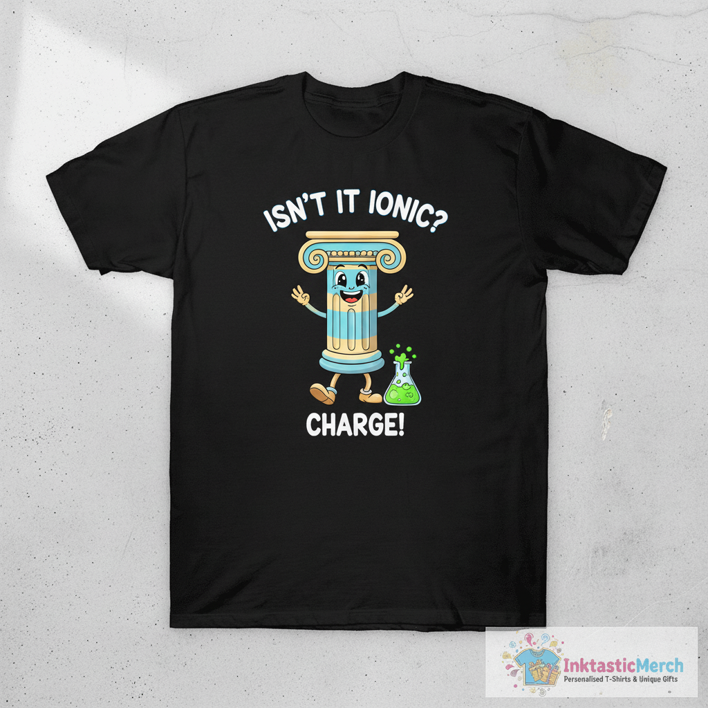 Funny Architecture, Ionic Greek Column T-Shirt 1 Funny Architecture, Ionic Greek Column T-Shirt