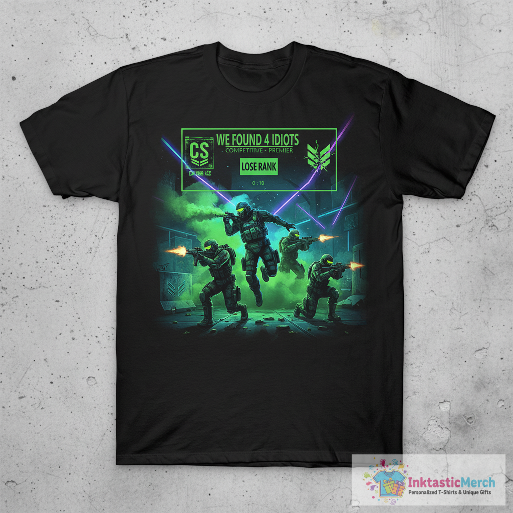 Funny Counter strike lose rank T-Shirt 1 Funny Counter strike lose rank T-Shirt