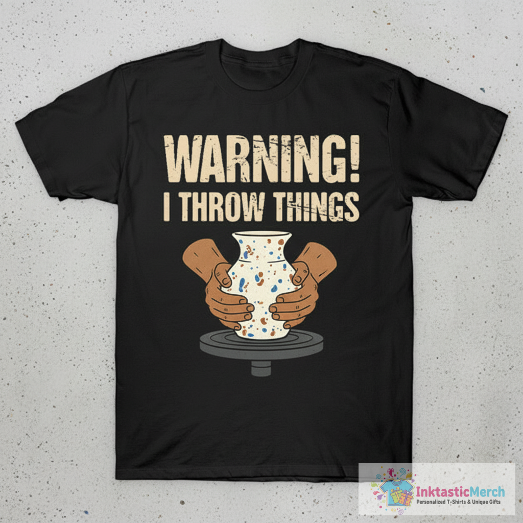 Funny Pottery Wheel Design T-Shirt 1 Funny Pottery Wheel Design T-Shirt