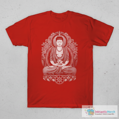 Gautama Buddha Distressed Halftone T-Shirt