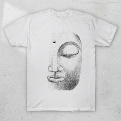 Hand drawn Buddha Face using dotwork T-Shirt