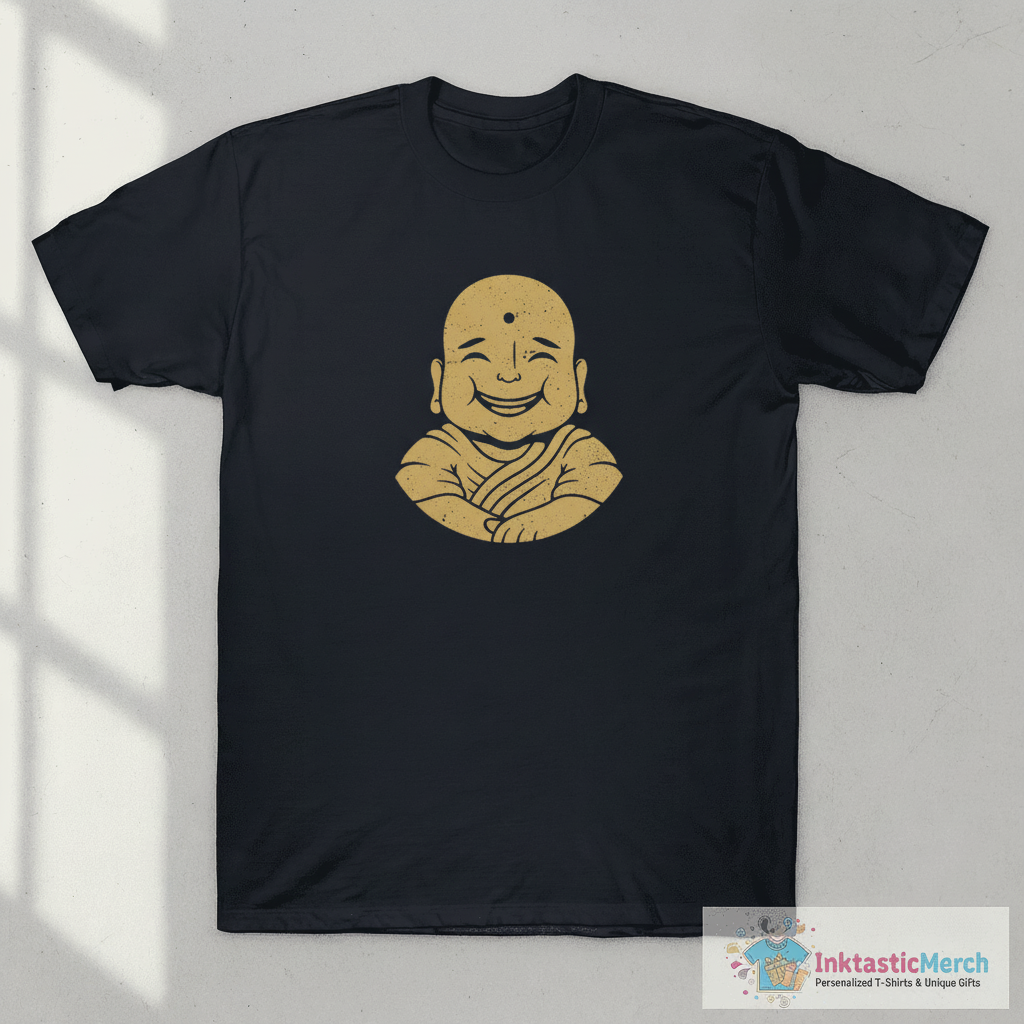 Happy Buddha Vintage Art T-Shirt 1 Happy Buddha Vintage Art T-Shirt