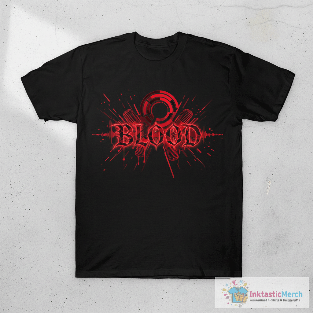 Horror Blood Splash Gothic Typography POD Design T-Shirt 1 Horror Blood Splash Gothic Typography POD Design T-Shirt