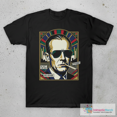 Hunter S Thompson Fear and Loathing in Las Vegas text portrait T-Shirt