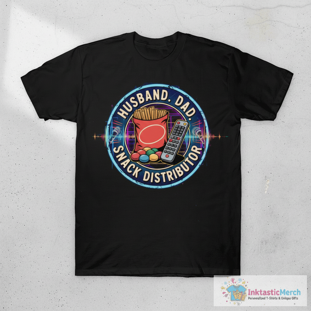 Husband. Dad. Snack Distributor. T-Shirt 1 Husband. Dad. Snack Distributor. T-Shirt