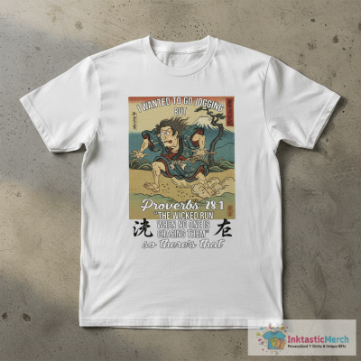 I Wanted To Go Jogging But Proverbs 28 1 shirt