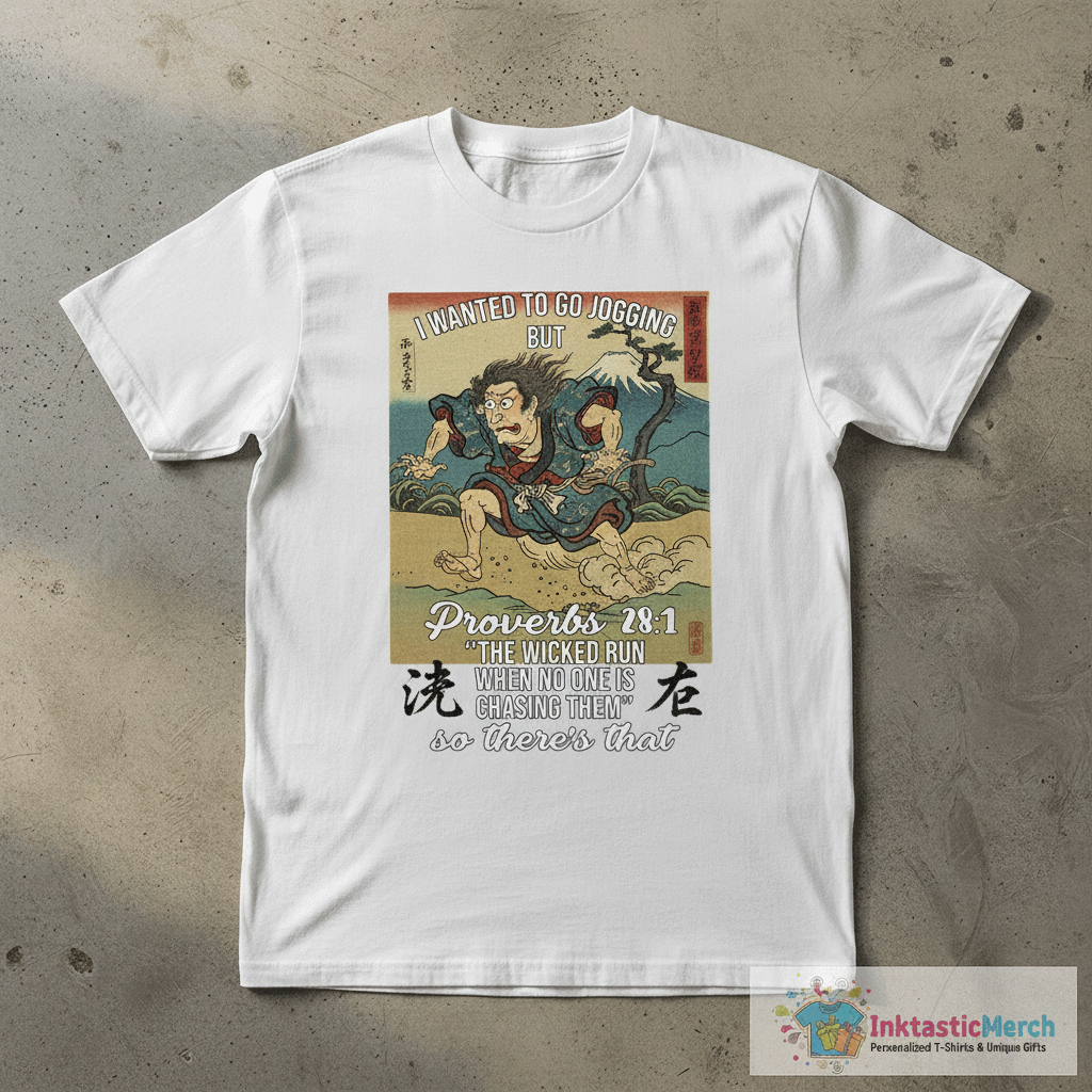 I Wanted To Go Jogging But Proverbs 28 1 shirt 1 I Wanted To Go Jogging But Proverbs 28 1 shirt