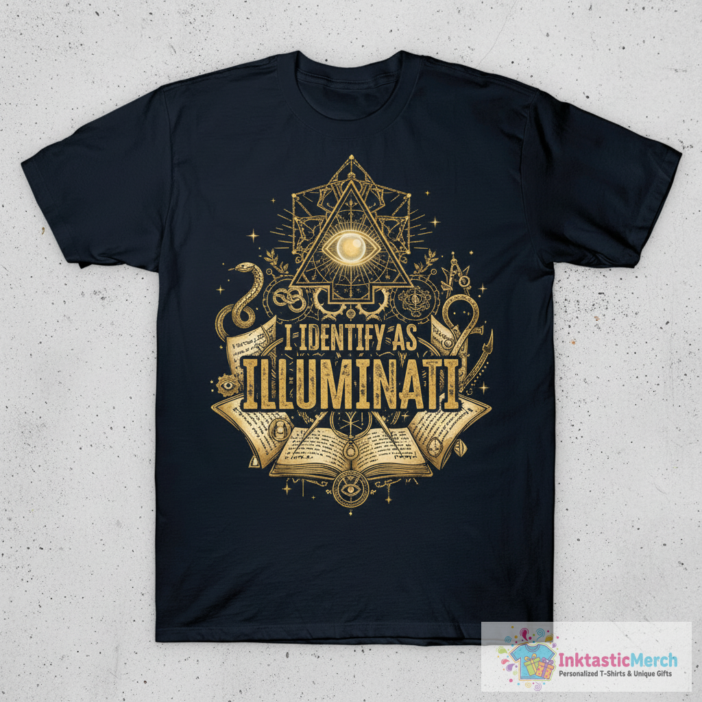 I identify as Illuminati (Dark) T-Shirt 1 I identify as Illuminati (Dark) T-Shirt